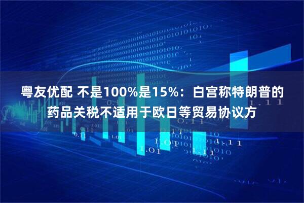 粤友优配 不是100%是15%：白宫称特朗普的药品关税不适用于欧日等贸易协议方
